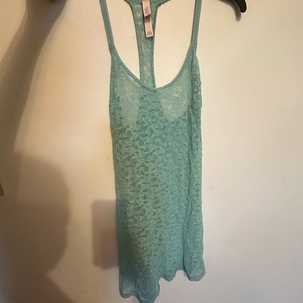 Victoria’s Secret Mint Lace Sleeveless chemise
